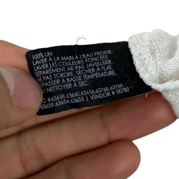 Club Monaco cream relaxed 3/4 sleeve blouse size US L - Picture 6 of 6